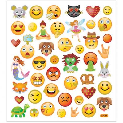 Creotime stickervel emojis 16,5 x 15 cm 46 stuks Creotime stickervel emojis 16,5 x 15 cm 46 stuks