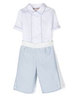 La Stupenderia ensemble chemise-bermuda en coton - Blanc - thumbnail