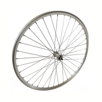 Voorwiel Hybride 28 inch velgrem aluminium 36G zilver