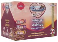 Renske vers mousse kat variatiebox ashley zalm/eend/kip graanvrij kattenvoer 30x70 gr