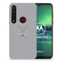 Motorola Moto G8 Plus Telefoonhoesje met Naam Grijs Baby Olifant