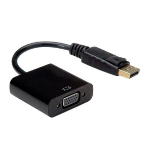 Value 12.99.3136 DisplayPort-kabel DisplayPort / VGA Adapterkabel DisplayPort-stekker, VGA-bus 15-polig 0.15 m Zwart