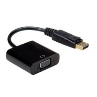 Value 12.99.3136 DisplayPort-kabel DisplayPort / VGA Adapterkabel DisplayPort-stekker, VGA-bus 15-polig 0.15 m Zwart - thumbnail