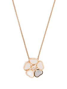 Chopard collier Happy Hearts Flower en or rose 18ct serti de diamants