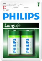 Philips C-Batterijen - R14L2B - Batterij Pack van 2 - Zinkchloride Technologie - 3 Jaar Houdbaarheid - 1.5V