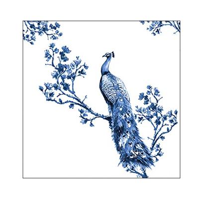 Ambiente Servet Lunch 33x33cm Motief: Royal Peacock - edele pauw blauw 20 stuks per verpakking