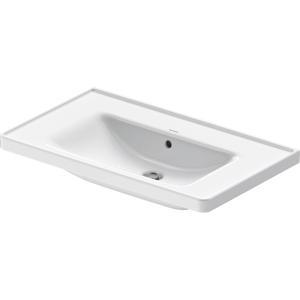 Duravit D-Neo wastafel met wondergliss 80x48x16.5cm 1 kraangat rechthoek Keramiek Wit 23678000601