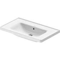 Duravit D-Neo wastafel met wondergliss 80x48x16.5cm 1 kraangat rechthoek Keramiek Wit 23678000601 - thumbnail