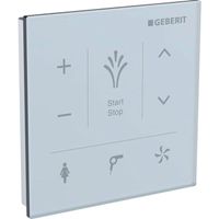 Geberit AquaClean bedieningspaneel wand 9.3x9.3cm tbv Aquaclean Tuma Comfort en Mera glas Wit 147.038.SI.1 - thumbnail