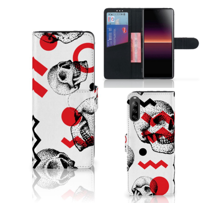 Telefoonhoesje met Naam Sony Xperia L4 Skull Red Telefoonhoesje met Naam Sony Xperia L4 Skull Red