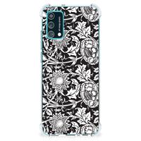 Samsung Galaxy M02s | A02s Case Black Flowers - thumbnail