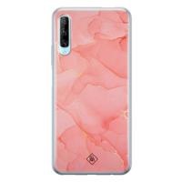 Huawei P Smart Pro siliconen hoesje - Marmer roze