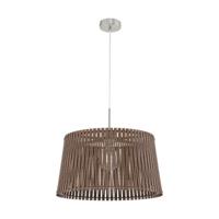 Eglo Hanglamp Sendero 45cm nikkel mat met donker houtbruin 96199