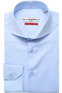 Ledȗb Slim Fit Overhemd blauw, Effen