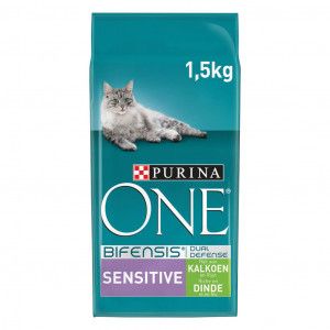 Purina One Sensitive met kalkoen kattenvoer 1,5 kg