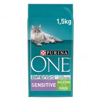 Purina One Sensitive met kalkoen kattenvoer 1,5 kg - thumbnail