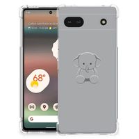 Google Pixel 6A Stevig Bumper Hoesje Grijs Baby Olifant - thumbnail