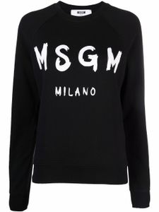 MSGM sweat à logo imprimé - Noir