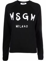 MSGM sweat à logo imprimé - Noir - thumbnail