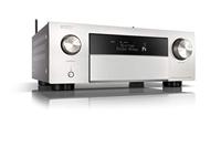 Denon AVC-X4700H 9.2-kanaals AV-versterker, Hifi-Versterker, Alexa-Compatibel, 8 HDMI-ingangen en 3-uitgangen, 8K-video, Bluetooth, WLAN, Muziekstreaming, Dolby Atmos, Auro-3D, HEOS Multiroom - Zilver