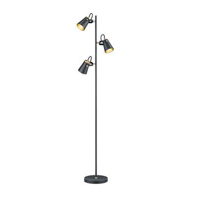 Trio Vloerlamp Edward - Metaal - Mat Zwart