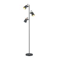 Trio Vloerlamp Edward - Metaal - Mat Zwart