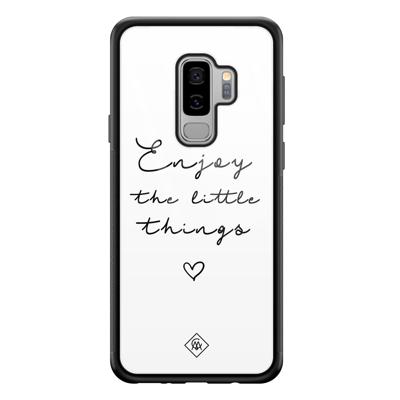 Samsung Galaxy S9 Plus glazen hardcase - Enjoy life