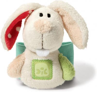 Nici polsrammelaar Rabbit junior 19 x 12 x 6 cm pluche wit