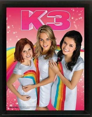K3 Poster framed - Regenboog 23x28 cm