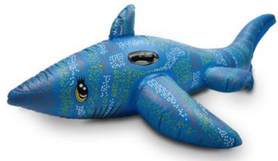 Intex opblaashaai 170 x 70 x 65 cm vinyl blauw Intex opblaashaai 170 x 70 x 65 cm vinyl blauw