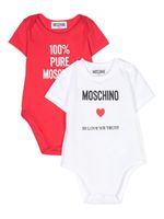 Moschino Kids body à imprimé 100% Pure Moschino - Blanc