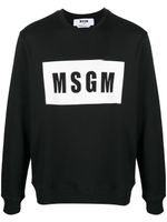 MSGM sweat à logo imprimé - Noir