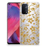 OPPO A93 5G TPU Case Gouden Bloemen - thumbnail