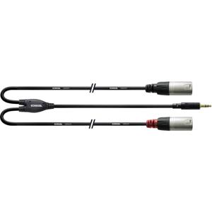 Cordial CFY 1,5 WMM-LONG Audio Adapterkabel [1x Jackplug male 3,5 mm - 2x XLR-stekker] 1.50 m Zwart