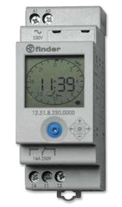 Finder 12.51.8.230.0000 Schakelklok voor DIN-rails 230 V/AC Dagprogramma, Weekprogramma