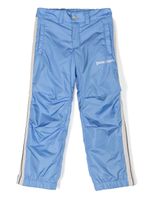 Palm Angels Kids pantalon droit à détails rayés - Bleu