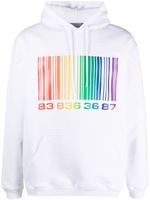 VTMNTS hoodie en coton mélangé à imprimé code-barres - Blanc