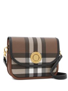 Burberry sac porté épaule Elizabeth médium à carreaux - Marron