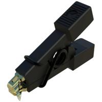 SKS Hirschmann 972416100 Micro-SMD Clip 1 krokodillenklem steekaansluiting 0,64 mm CAT I zwart