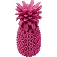 Kare Design vaas ananas, roze, handbeschilderd, grote vaas, decoratieve vaas, tafelvaas, bloemenvaas voor woonkamer, voor planken, exotisch, accessoire, 30 x 15 x 15 cm (h x b x d)