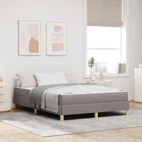 vidaXL Bedframe voor de Slaapkamer – Modern en Rechthoekig – Stoffen Hoofdeinde – Engineered Hout – Pocket Coil Matras voor Comfort Thuis