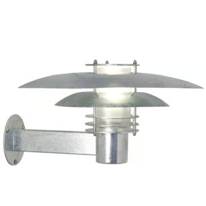 Buitenlamp zilver voordeurverlichting 'Phoenix' Nordlux E27 fitting IP44