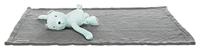 TRIXIE Junior knuffeldeken, knuffeldeken, teddybeer, 75 × 50 cm, grijs/mint
