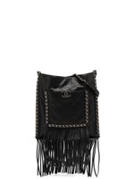 CHANEL Pre-Owned sac porté épaule matelassé à franges - Noir