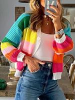 Geknoopt Zonder kraag Casual Trui Jas