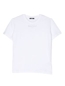 Balmain Kids t-shirt en coton à logo imprimé - Blanc