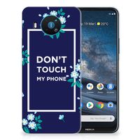 Nokia 8.3 Silicone-hoesje Flowers Blue DTMP - thumbnail