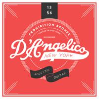 D'Angelico Prohibition Bronze Acoustic 13's 85/15 Medium 13-56 snarenset - thumbnail