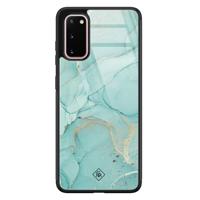 Samsung Galaxy S20 glazen hardcase - Touch of mint
