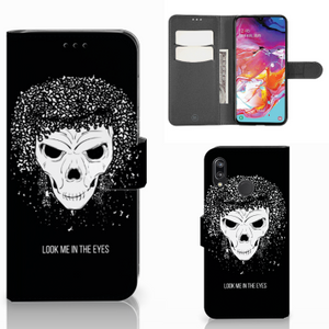 Telefoonhoesje met Naam Samsung Galaxy A70 Skull Hair